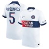 Maglia ufficiale Paris Saint Germain Marquinhos 5 Trasferta 2023-24 per Uomo